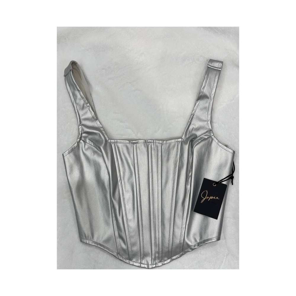 Silver Corset Top